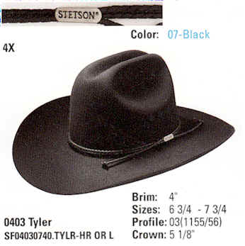 Stetson tyler cowboy hat online